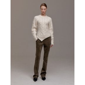 ALPACA BLEND CABLE KNITTED JUMPER (IVORY)