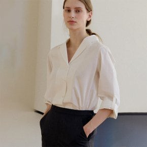 Marcella Shawl Collar Shirt White