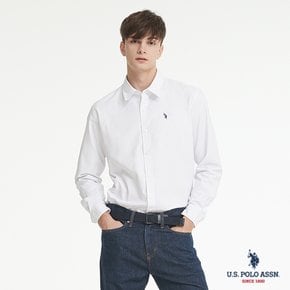 [U.S. POLO ASSN.]  남성 코튼 폴리 셔츠_WHITE