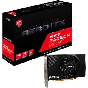 영국 MSI 그래픽카드0108 Radeon RX 6400 AERO ITX 4G Gaming Graphics Card 4GB GDDR6 2321 MHz