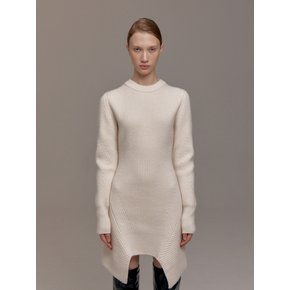 GEELONG WOOL SOFT KNITTED DRESS (IVORY)