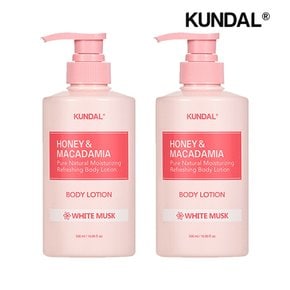 허니 앤 마카다미아 퓨어 바디로션 화이트머스크 500ml x2개