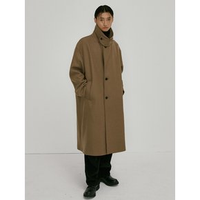 melton wool long coat (beige)