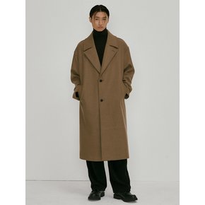 melton wool long coat (beige)