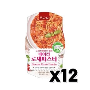 쉐프엠 베이컨 로제파스타 즉석조리 230g x 12개