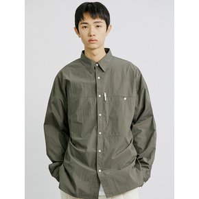 NYLON UTILITY POCKET LAUNDRY SHIRT CHARCOAL