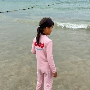 하트프렌즈 래쉬가드 모자세트 베이비핑크