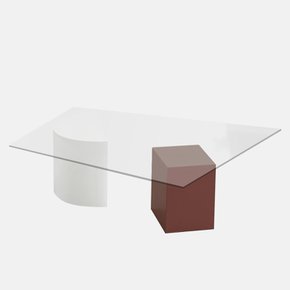 에이피알론드 CONCRET C side table / 콘크리트 C 사이드 유리 테이블