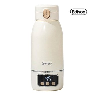  에디슨 휴대용 무선 가열 원터치 보온병/여행 외출용 분유포트500ml