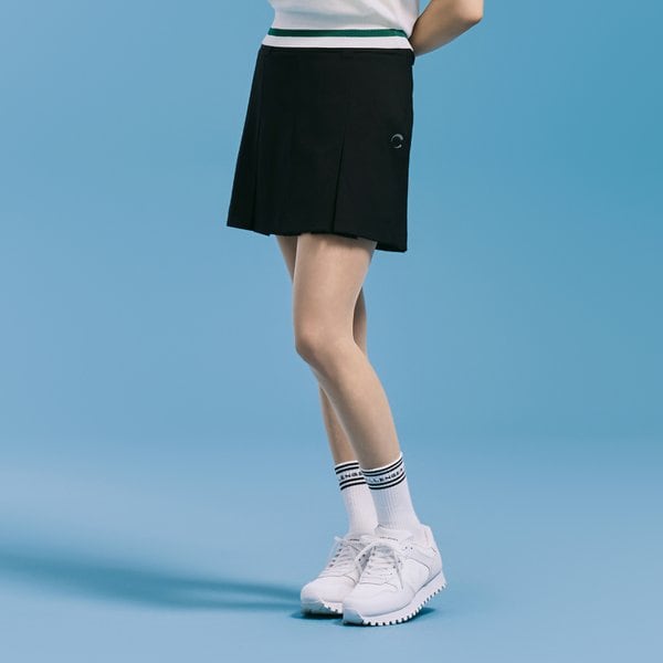 [부산점] 여성 컴포트 와이드 밴드 플리츠 큐롯 블랙