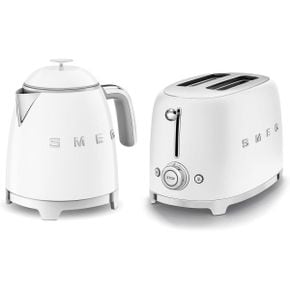 영국 스메그 전기포트 Smeg 50s Style Retro Range Breakfast Set 0.8L 1400W Mini Kettle and M