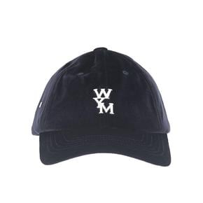 [우영미벨벳 로고 볼캡 W233AC51_993N_NAVY