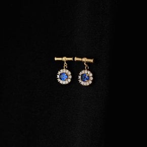 Blue flower earring 1 (2024fw36)