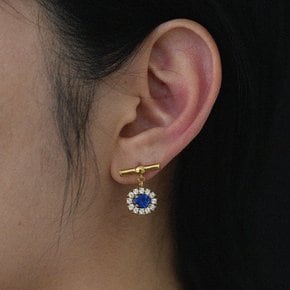 Blue flower earring 1 (2024fw36)