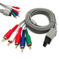 Wii Wii-UコンソールAV アダプター ケーブル ライン1.8m 1080Pコンポーネント ケーブル HDTV オーディオ ビデオ コード5RCA
