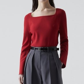 여성 스퀘어넥 풀오버 RED