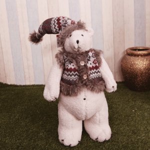  크리스마스 니트입은 곰돌이인형 아기 60cm