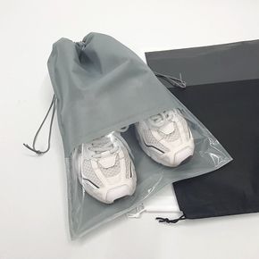 그레이 부직포 신발주머니 투명창 신발주머니 무지