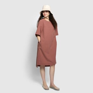 JAJU 25SS JAJU  여 시어서커 반팔 원피스    J135201110