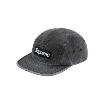  슈프림 코티드 데님 캠프캡 블랙 - 24SS Supreme Coated Denim Camp Cap Black - 24SS