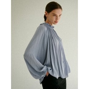 Gemma Shirring Blouse [Blue]