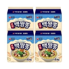 농심 사천 백짬뽕 94g 4입X4개