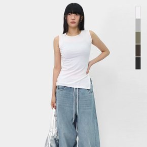 여자 여름 민소매 사이드 트임 데일리 나시 SCR195