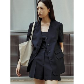 NOCOLLAR SINGLE BLAZER_2COLOR