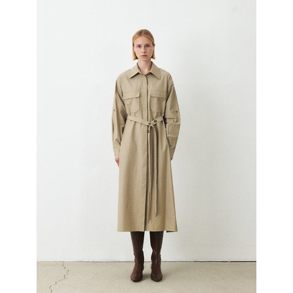TFF BELTED SHIRT DRESS_2COLORS