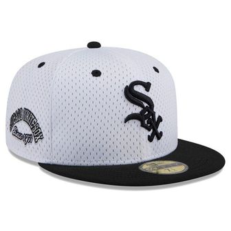 뉴에라 [해외] 1037318 뉴에라 모자 MLB [시카고 화이트삭스] Throwback Mesh 59FIFTY Fitted Hat - Whi