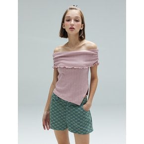 LIDIA OFF SHOULDER T - PINK