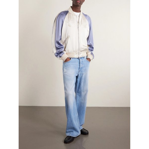 오스콜 드래곤 자수 새틴 봄버 재킷 46376663162969955