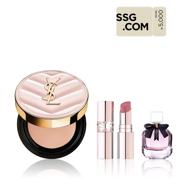 [9월/SSG단독] 메쉬 핑크 쿠션 세트(+립밤 미니어처+몽파리 7.5ml)