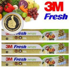 Fresh 위생랩 3M 30cm 대형 70m행사팩 3롤