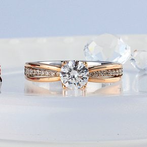 5부 랩 그로운 다이아몬드 반지 프러포즈 러브 하트 아모르 결혼 예물 여자 선물