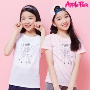 요루지 레이스배색 캐릭터 티셔츠  APK8M347GS _P048660060