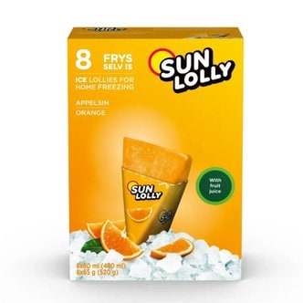  썬 롤리 Sun Lolly 아이스바 오렌지 520g (65g x 8)