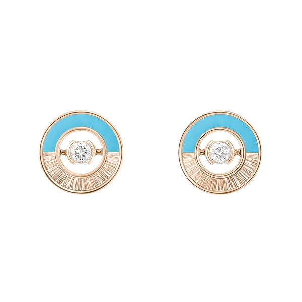 포제션 바이브런트 팰리스 이어링 로즈 골드 - 터콰이즈