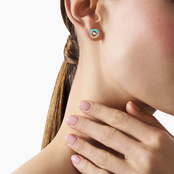 포제션 바이브런트 팰리스 이어링 로즈 골드 - 터콰이즈