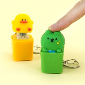 피규어 키캡 LED 키링 (낱개 랜덤) 딸깍키보드 열쇠고리