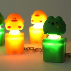 피규어 키캡 LED 키링 (낱개 랜덤) 딸깍키보드 열쇠고리