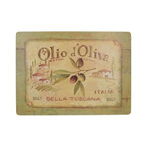 독일 식탁매트 세트 Creative Tops Olio DOliva Extra Large Premium Cork Backed Place Mats 4P