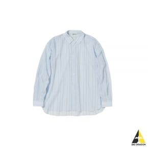 오라리 24SS HARD TWIST FINX ORGANDY STRIPE SHIRT LIGHT BLUE (A24SS01OS) (하드 트위