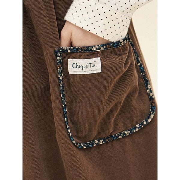 에이프런 원피스 (코듀로이) 브라운 244205SBR