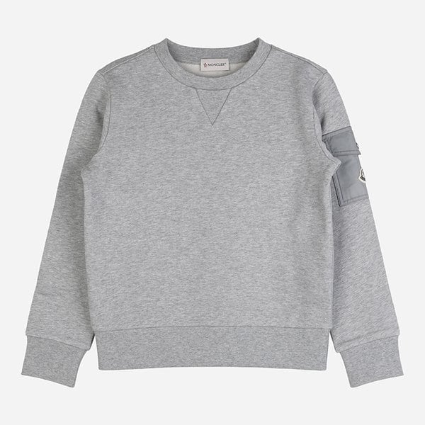 [시흥점] [몽클레어 키즈]5F 8G00024 899PS 980 로고 포켓 맨투맨 그레이