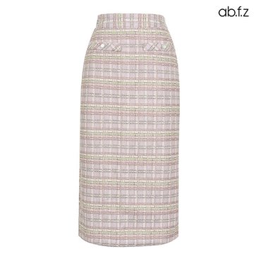 ab.f.z 핑크 패턴 트위드 스커트 (AFX5QS36A)