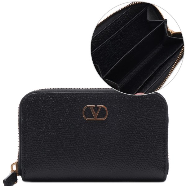 [부산점] 26SS 여성 브이로고 시그니처 지퍼 카드지갑 (8W2P0AY3 SNP 0NO 26S)
