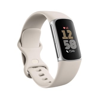  [Suica Fitbit Charge 6 대응] 트래커 PorcelainSilver[최대 7일간의 라이프GPS 탑재스마트