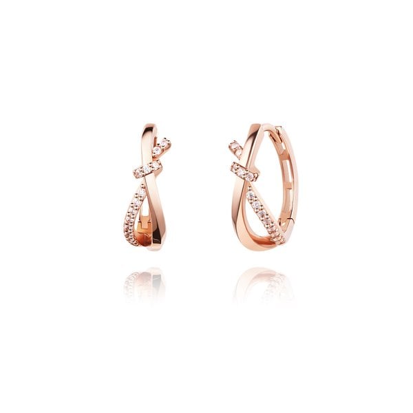 스톤헨지] Love Knot 14K 원터치 큐빅 귀걸이 SA24D16T - 신세계