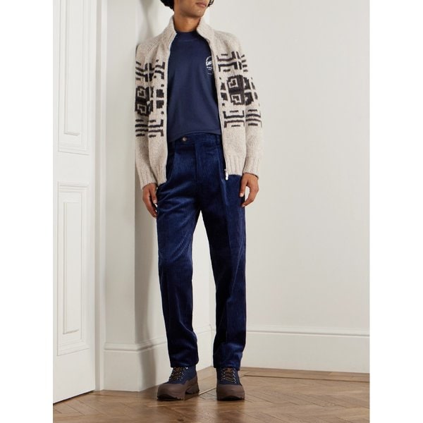 브루넬로쿠치넬리 슬림핏 로고 프린트 코튼 저지 티셔츠 46376663162902637